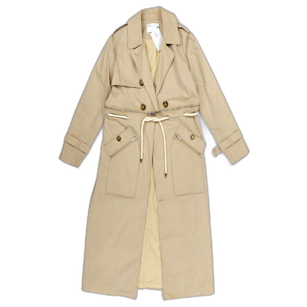 NWT ASOS Oversized Zipper Trench Coat Minimal Preppy Quiet Luxury Boho Menswear